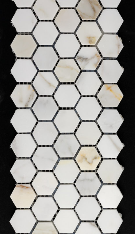 1" Hexagon Calcutta Marble